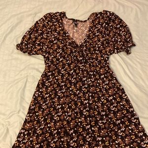 Black floral mini dress!!